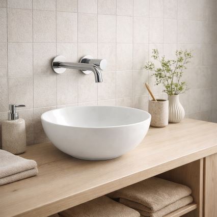 Bathco 4914 - Opzetwastafel DAKAR Ø 30 cm porselein/wit