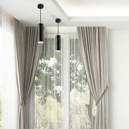Bathroom Hanglamp aan een touw TURYN 1xGU10/10W/230V IP44 zwart