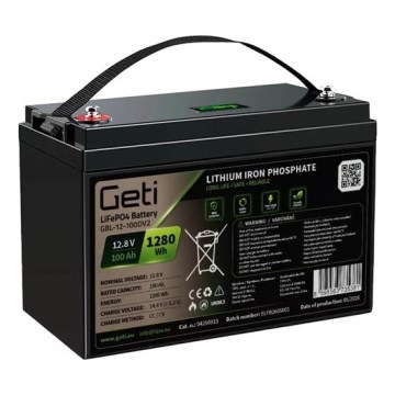 Batterie avec écran LiFePO4 12,8V/100Ah