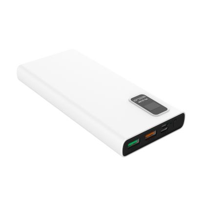 Batterie portative avec affichage LED Power Delivery 10000 mAh 3,7V blanche