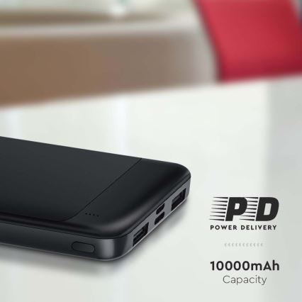 Batterie portative Power Delivery 10000mAh/22,5W/5V noir