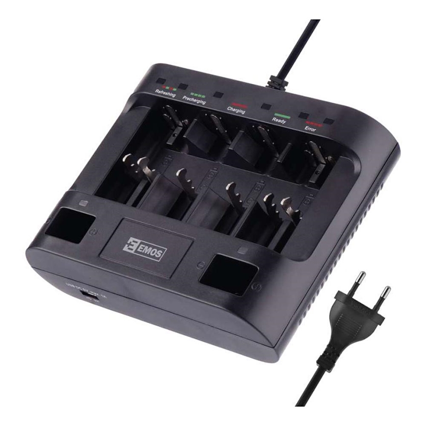 Batterijlader UNI6 AAA/AA/C/D/9V 230V