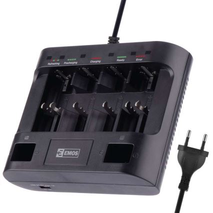 Batterijlader UNI6 AAA/AA/C/D/9V 230V
