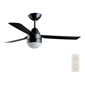 BAYSIDE 531018 - Ventilateur de plafond MEGARA 2xE14/15W/230V noir + Télécommande