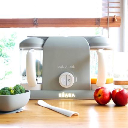 Beaba - Stoomkoker met blender BABYCOOK PLUS grijs