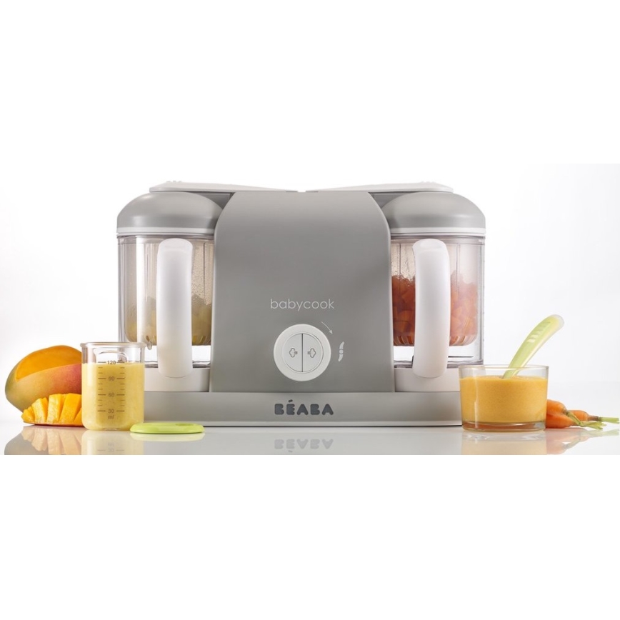 Beaba - Stoomkoker met blender BABYCOOK PLUS grijs