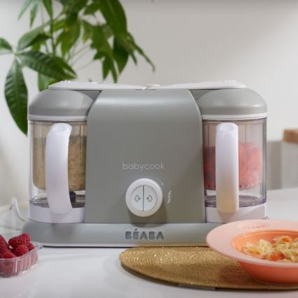 Beaba - Stoomkoker met blender BABYCOOK PLUS grijs