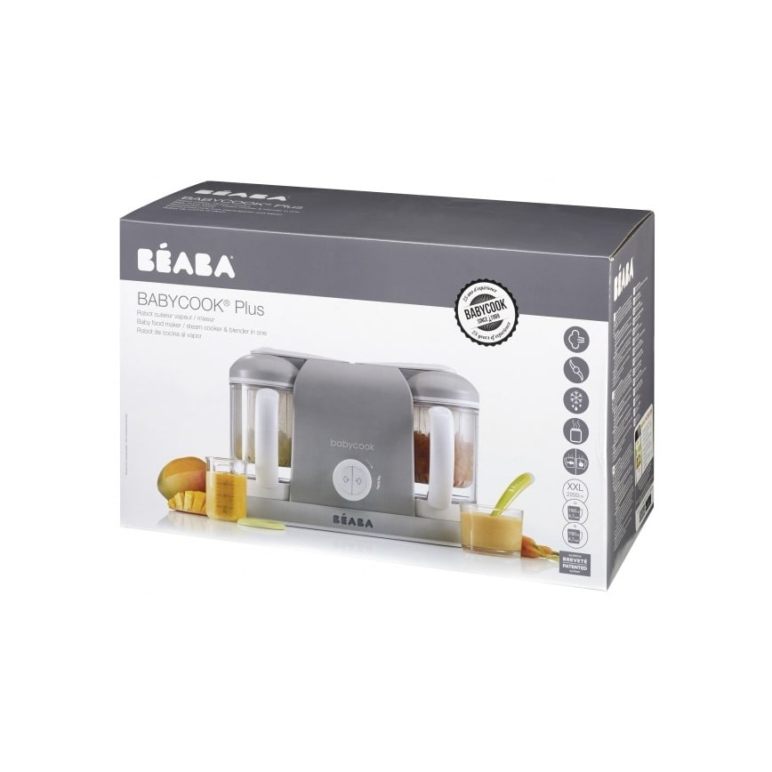 Beaba - Stoomkoker met blender BABYCOOK PLUS grijs