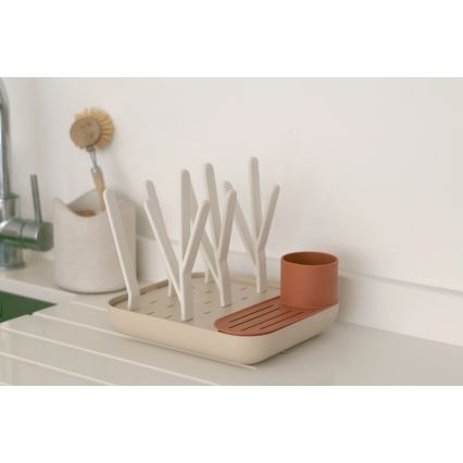 Beaba - Droogrek voor flessen beige/oranje