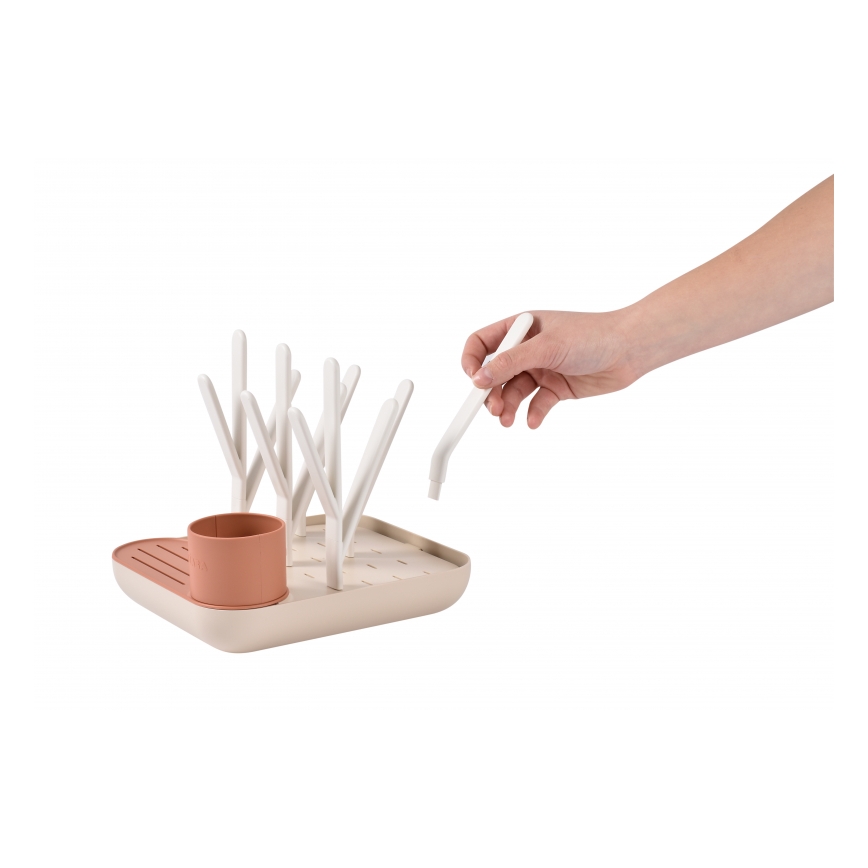 Beaba - Droogrek voor flessen beige/oranje