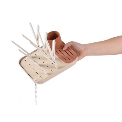 Beaba - Droogrek voor flessen beige/oranje
