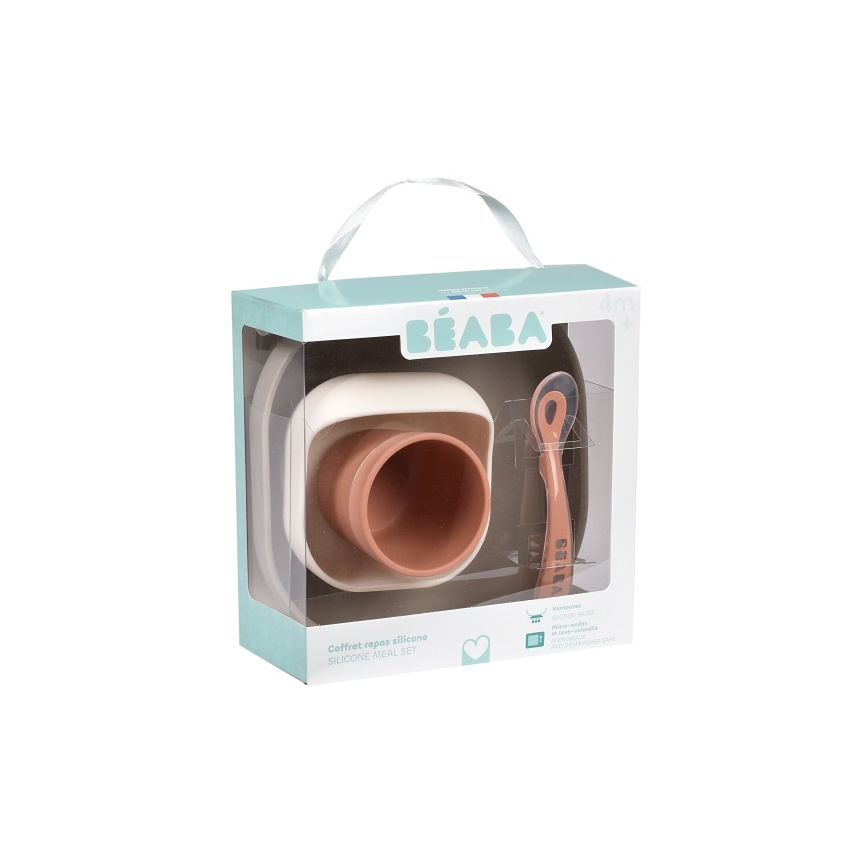 Beaba - Ensemble de vaisselle pour enfants Terracotta, 4 pièces