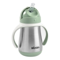 Beaba - Gobelet isotherme avec paille 250 ml, vert