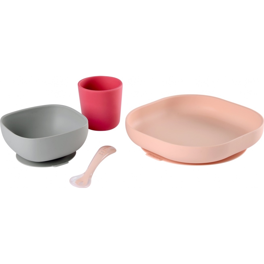 Beaba - Kindermaaltijdset Roze 4-delig