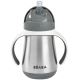 Beaba - Mug thermo-isolé avec paille 250 ml gris