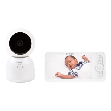 Beaba - Slimme oplaadbare babyfoon met monitor ZEN NIGHT 720p 5V 4000 mAh Wi-Fi wit