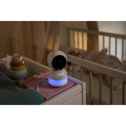 Beaba - Slimme oplaadbare babyfoon met monitor ZEN NIGHT 720p 5V 4000 mAh Wi-Fi wit