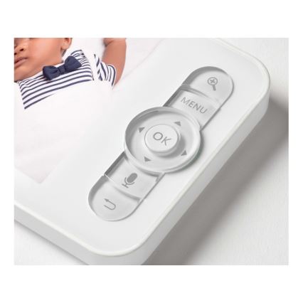 Beaba - Slimme oplaadbare babyfoon met monitor ZEN NIGHT 720p 5V 4000 mAh Wi-Fi wit