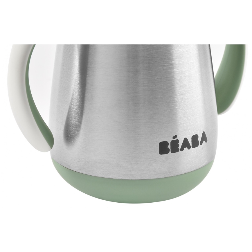 Beaba - Thermisch geïsoleerde drinkbeker met rietje 250 ml groen
