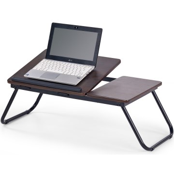 Bedtafel 23x60 cm zwart/bruin