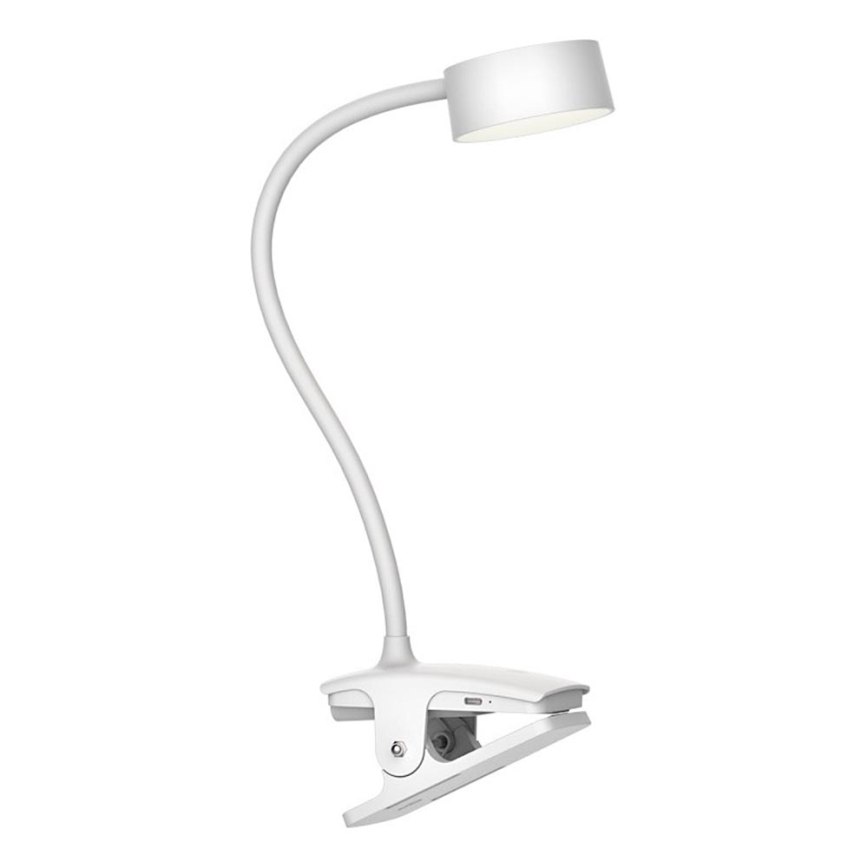 BELLA LED dimbare touch tafellamp met clip 4,8W/5V 3000-6500K wit