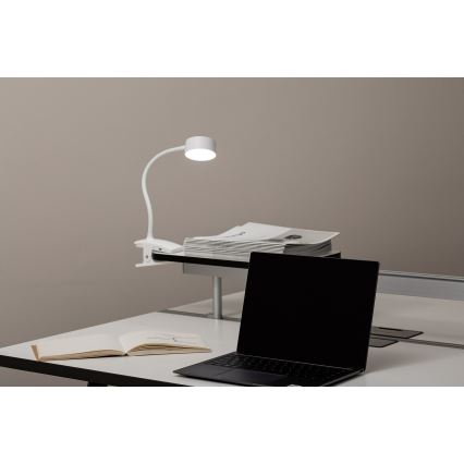 BELLA LED dimbare touch tafellamp met clip 4,8W/5V 3000-6500K wit