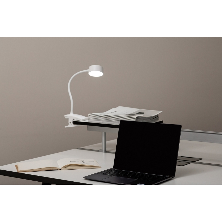 BELLA LED dimbare touch tafellamp met clip 4,8W/5V 3000-6500K wit