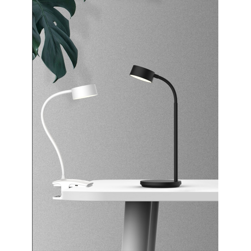 BELLA LED dimbare touch tafellamp met clip 4,8W/5V 3000-6500K wit