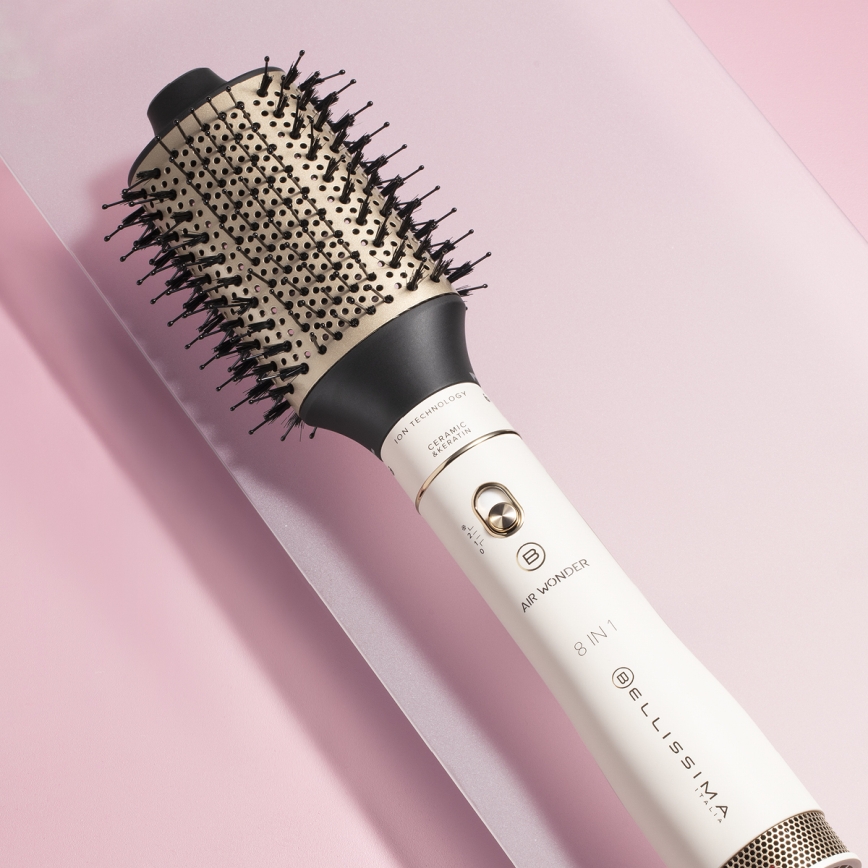 Bellissima 11847 - Brosse soufflante 8 en 1 AIR WONDER 1000 W/230 V blanc/doré