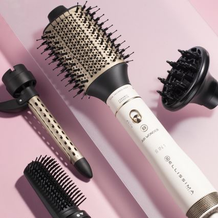 Bellissima 11847 - Brosse soufflante 8 en 1 AIR WONDER 1000 W/230 V blanc/doré
