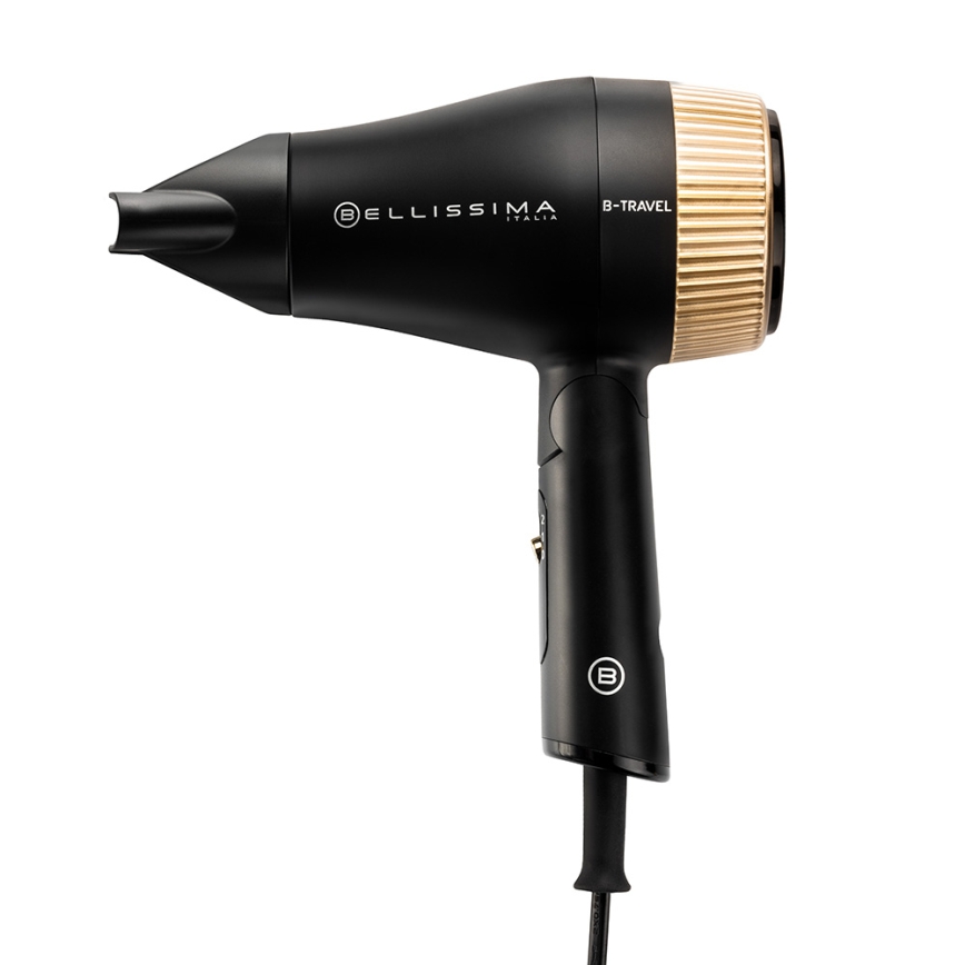 Bellissima 11872 - Sèche-cheveux de voyage B-TRAVEL 1400W/230V noir/doré
