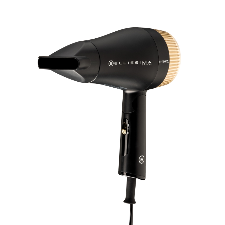 Bellissima 11872 - Sèche-cheveux de voyage B-TRAVEL 1400W/230V noir/doré