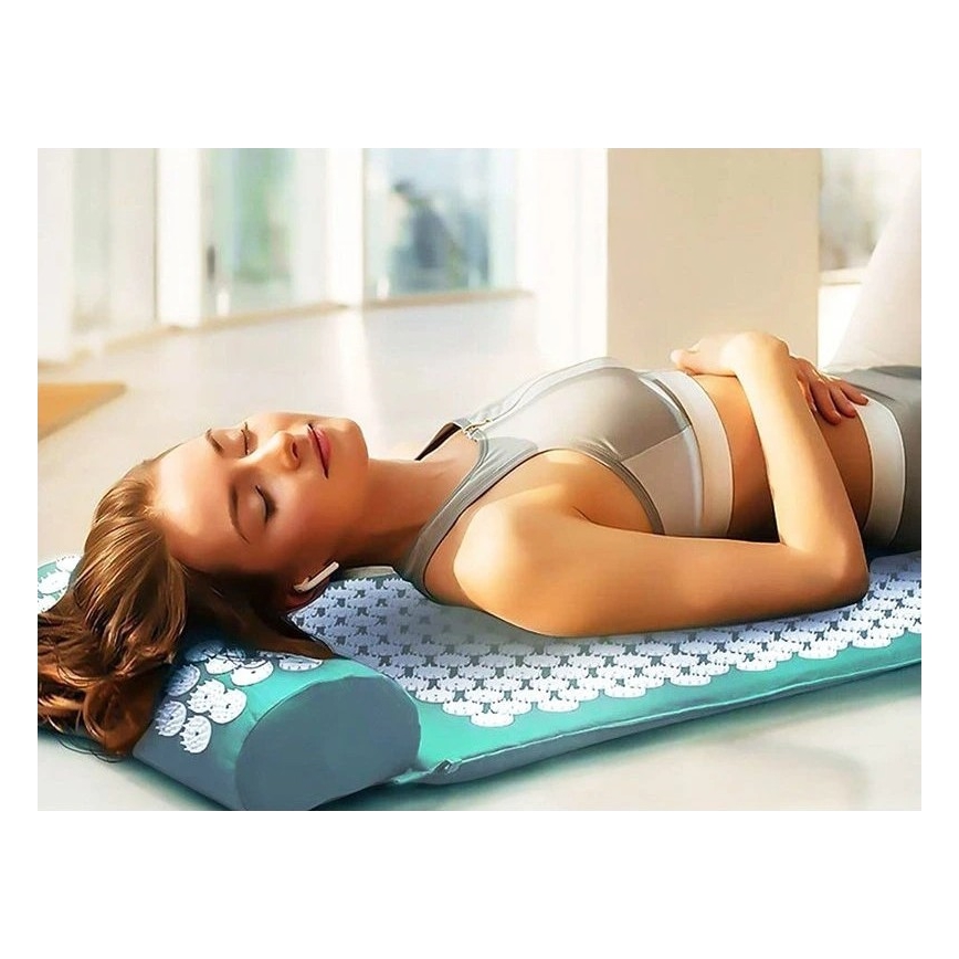 Beper - Acupressuurmat en kussen, mintgroen