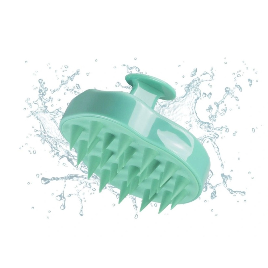 Beper - Brosse massante pour cuir chevelu, coloris menthe
