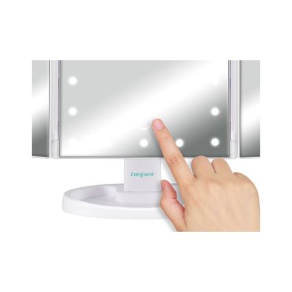 Beper - Make-upspiegel met LED-verlichting 4xAAA/5V