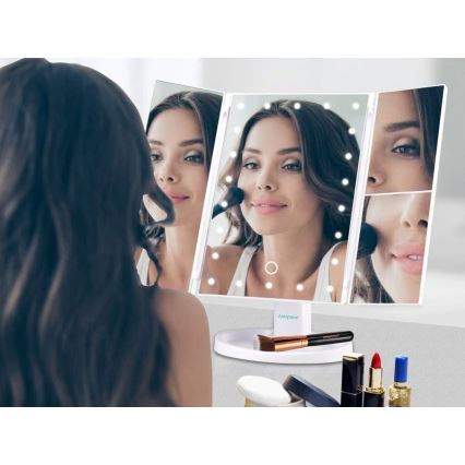 Beper - Miroir de maquillage avec éclairage LED 4xAAA/5V