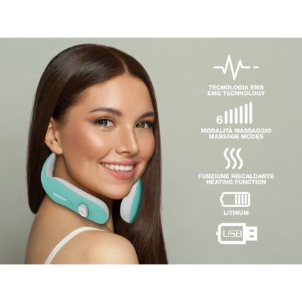 Beper - Oplaadbaar EMS-nekmassageapparaat 5V/900 mAh mintgroen