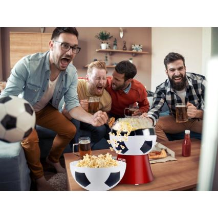 Beper - Popcornmaker 1200W/230V voetbal/rood