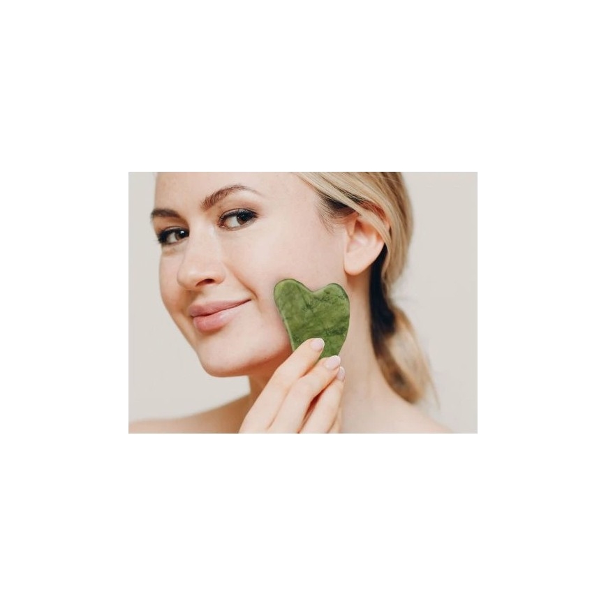 Beper - Rouleau de massage et pierre Gua Sha en néphrite