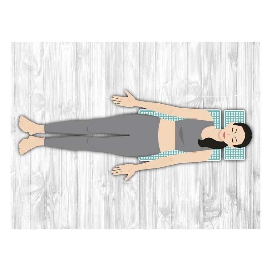 Beper - Tapis d'acupression et coussin couleur menthe