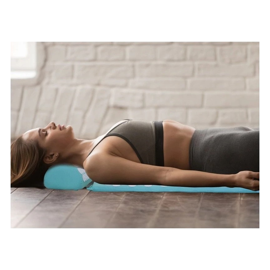 Beper - Tapis d'acupression et coussin couleur menthe