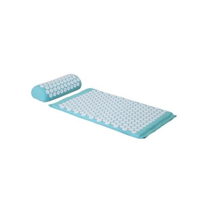 Beper - Tapis d'acupression et coussin couleur menthe