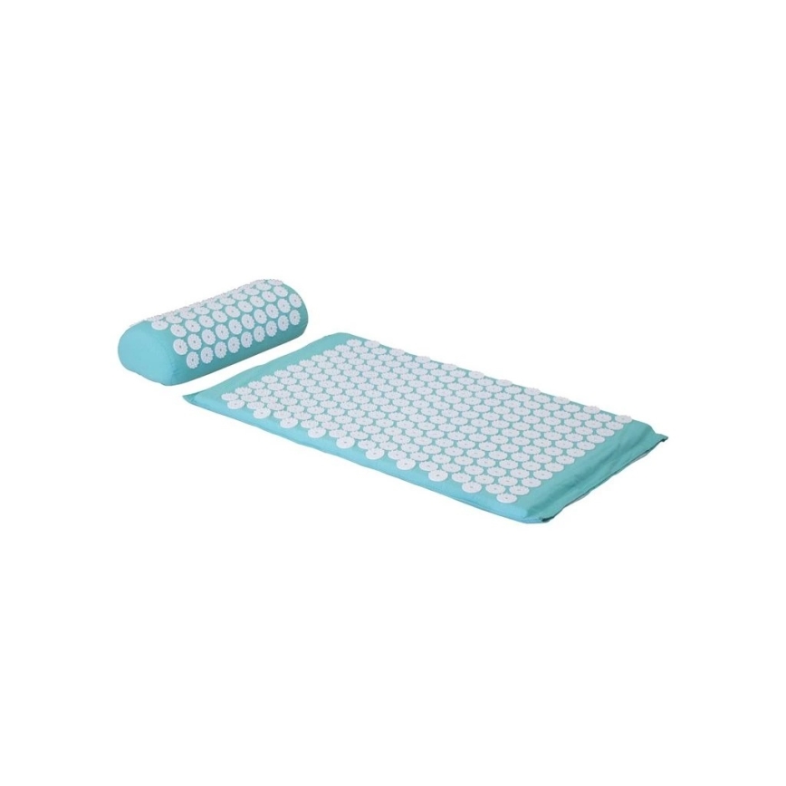 Beper - Tapis d'acupression et coussin couleur menthe
