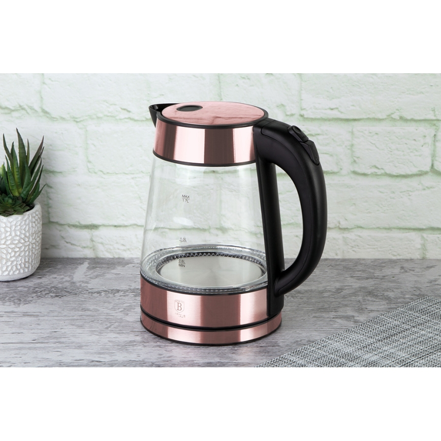 BerlingerHaus - Bouilloire 1,7 l 2200W/230V acier inoxydable/or rose