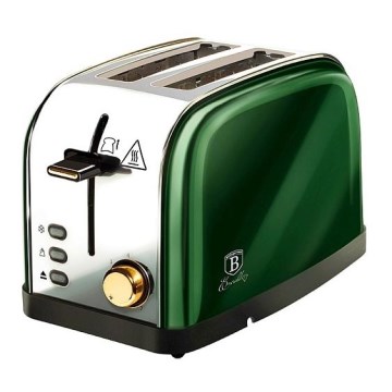BerlingerHaus - Broodrooster met twee openingen 850W/230V roestvrij staal/groen