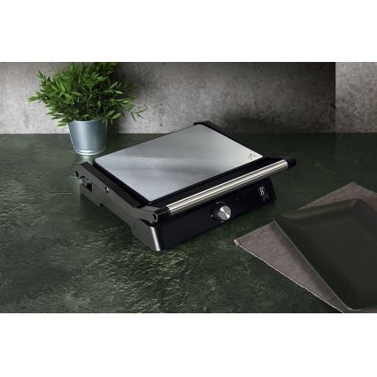 BerlingerHaus - Contactgrill met antikleefoppervlak 2000W/230V roestvrij staal/zwart