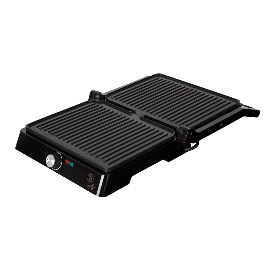BerlingerHaus - Contactgrill met antikleefoppervlak 2000W/230V roestvrij staal/zwart