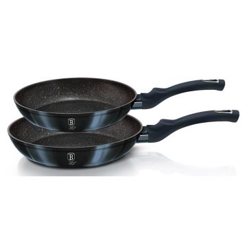 BerlingerHaus - Ensemble de casseroles avec une surface en marbre 2 pcs bleu