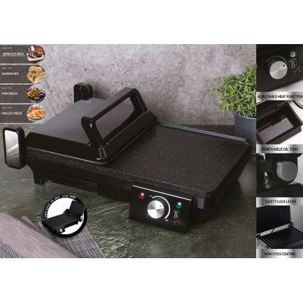 BerlingerHaus - Gril de contact multifonctionnel 2000W/230V noir