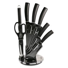 BerlingerHaus - Lot de couteaux en acier inoxydable dans un présentoir 8 pièces noir